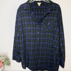 J Crew | Oversized Plaid Top